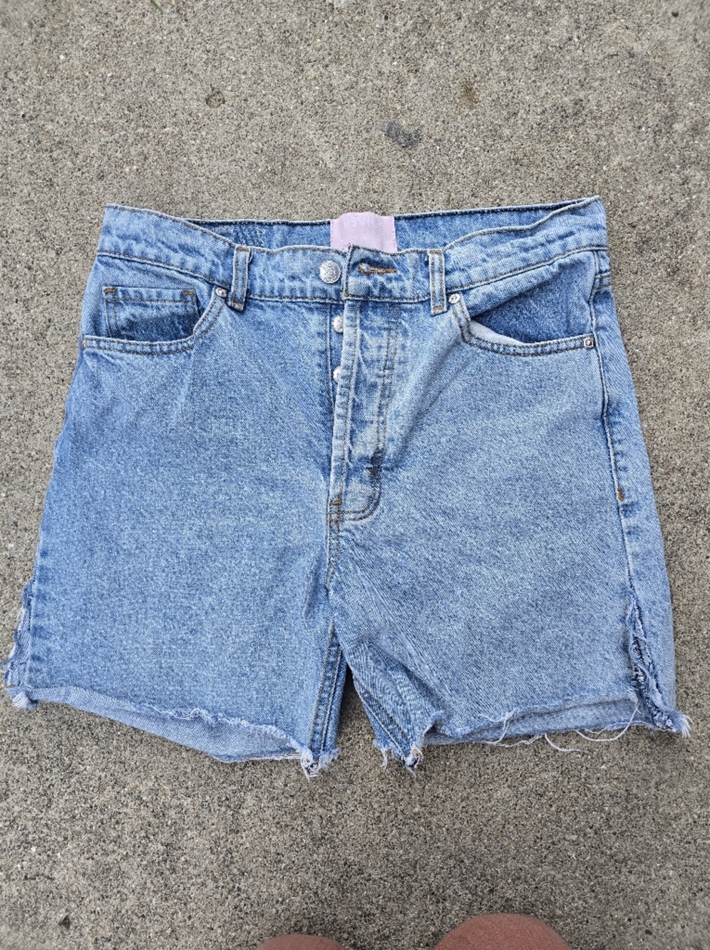 REVICE Light Blue Denim Cutoff Shorts